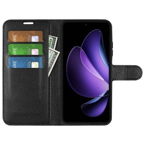 For Oppo Reno13 F 5G (Reno 13 FS 5G) / 4G Case Litchi Texture Shockproof Leather Wallet Phone Cover