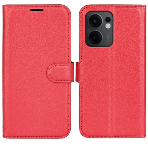 For Oppo Reno13 F 5G (Reno 13 FS 5G) / 4G Case Litchi Texture Shockproof Leather Wallet Phone Cover