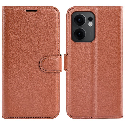For Oppo Reno13 F 5G (Reno 13 FS 5G) / 4G Case Litchi Texture Shockproof Leather Wallet Phone Cover