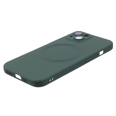 For iPhone 15 Plus Case Compatible with MagSafe Liquid Silicone Phone Cover with Tempered Glass Lens Protector