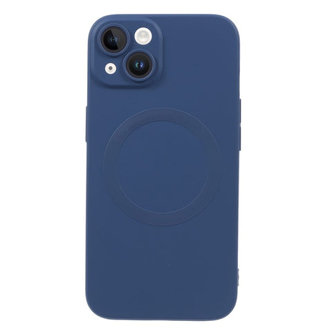 For iPhone 15 Plus Case Compatible with MagSafe Liquid Silicone Phone Cover with Tempered Glass Lens Protector
