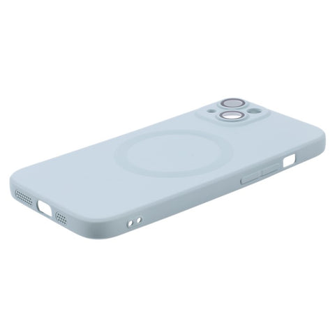 For iPhone 15 Case Compatible with MagSafe Liquid Silicone Phone Cover with Tempered Glass Lens Protector