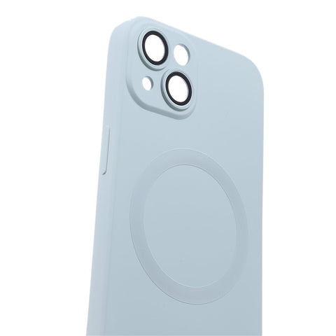 For iPhone 15 Case Compatible with MagSafe Liquid Silicone Phone Cover with Tempered Glass Lens Protector