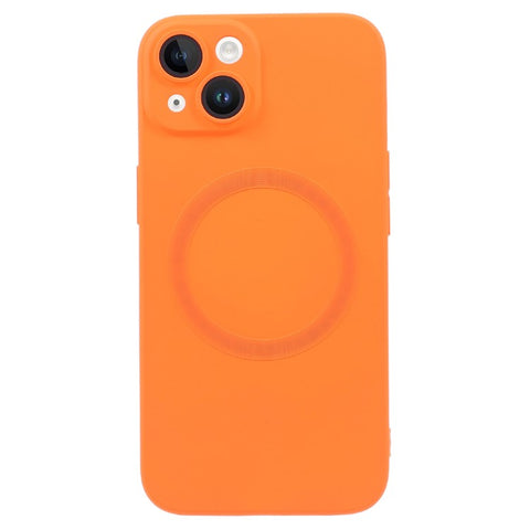 For iPhone 15 Case Compatible with MagSafe Liquid Silicone Phone Cover with Tempered Glass Lens Protector