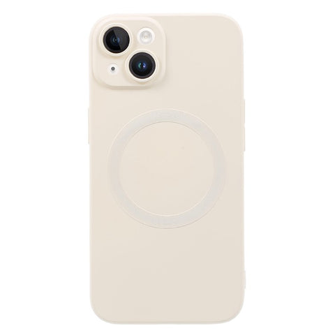 For iPhone 15 Case Compatible with MagSafe Liquid Silicone Phone Cover with Tempered Glass Lens Protector