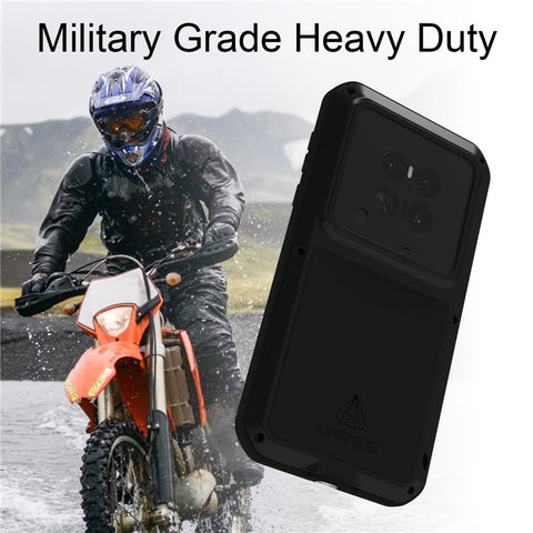 LOVE MEI For Huawei Mate 70 Pro / Mate 70 Pro+ Case Tempered Glass Screen Protector Metal + Silicone Phone Cover