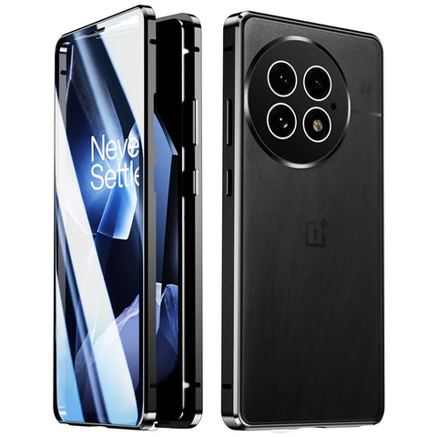 For OnePlus 13 Case Double Sides Tempered Glass Full Protection Phone Cover with Magnetic Metal Frame