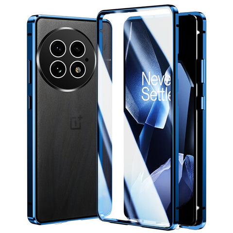 For OnePlus 13 Case Double Sides Tempered Glass Full Protection Phone Cover with Magnetic Metal Frame