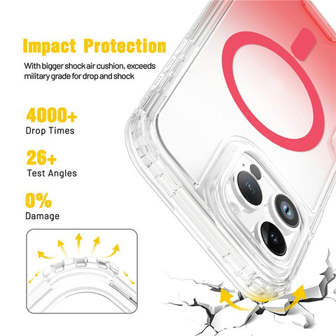 For iPhone 16 Pro Max Case Compatible with MagSafe Gradient Color TPU + PC Phone Back Cover