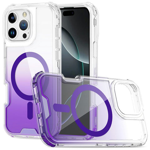 For iPhone 16 Pro Max Case Compatible with MagSafe Gradient Color TPU + PC Phone Back Cover