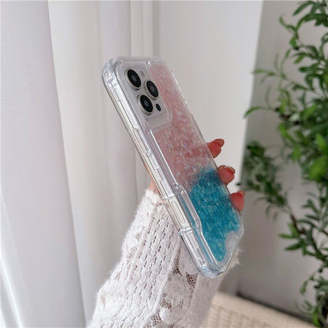 For iPhone 16 Pro Max Case Glitter Epoxy TPU PC Phone Back Cover Detachable 2 in 1