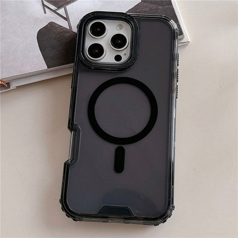 For iPhone 16 Pro Max Case Compatible with MagSafe TPU PC Detachable Phone Back Cover