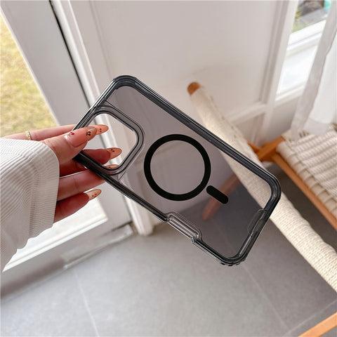 For iPhone 16 Pro Max Case Compatible with MagSafe TPU PC Detachable Phone Back Cover