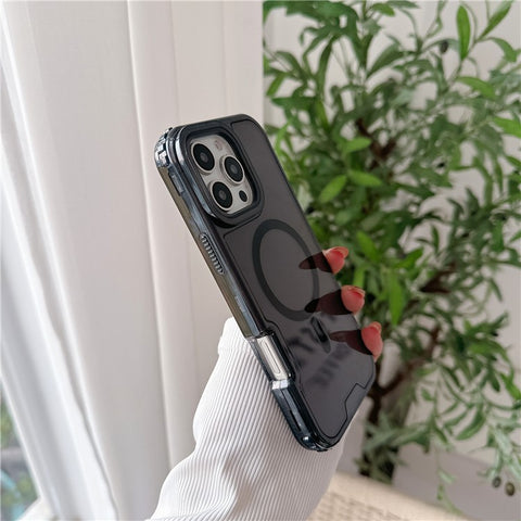 For iPhone 16 Pro Max Case Compatible with MagSafe TPU PC Detachable Phone Back Cover