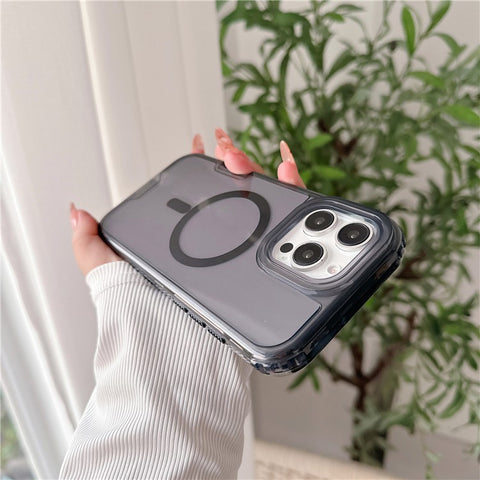 For iPhone 16 Pro Max Case Compatible with MagSafe TPU PC Detachable Phone Back Cover
