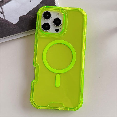 For iPhone 16 Pro Max Case Compatible with MagSafe TPU PC Detachable Phone Back Cover