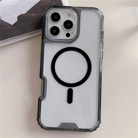 For iPhone 16 Pro Max Case Compatible with MagSafe TPU PC Detachable Phone Back Cover