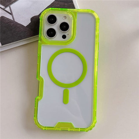 For iPhone 16 Pro Max Case Compatible with MagSafe TPU PC Detachable Phone Back Cover