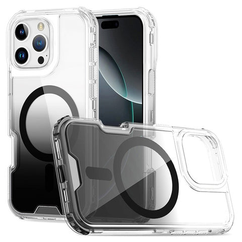 For iPhone 16 Pro Case Compatible with MagSafe Gradient Color TPU + PC Phone Back Cover