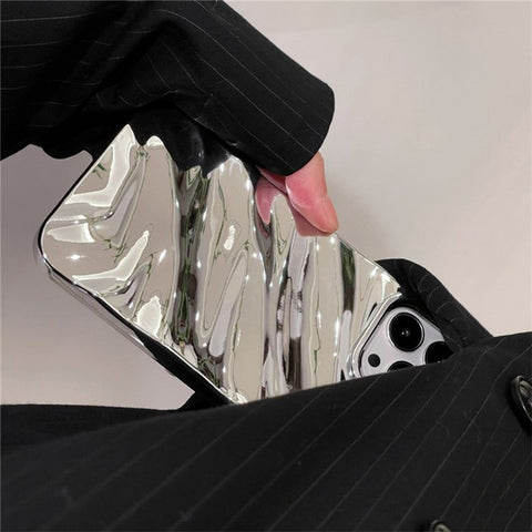 For iPhone 13 Pro Max Case Wave Texture TPU Shockproof Phone Cover