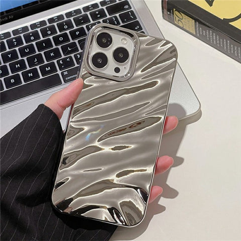 For iPhone 12 Pro Max Case Wave Texture TPU Shockproof Phone Cover