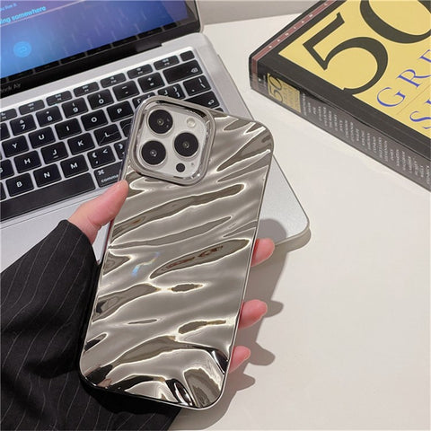 For iPhone 14 Pro Max  Case Wave Texture TPU Shockproof Phone Cover