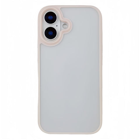For iPhone 16 Plus Case Curved Frame PC + TPU Phone Cover Anti Drop Protection