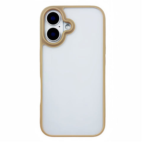 For iPhone 16 Plus Case Curved Frame PC + TPU Phone Cover Anti Drop Protection
