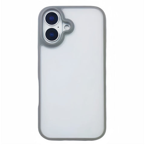 For iPhone 16 Plus Case Curved Frame PC + TPU Phone Cover Anti Drop Protection