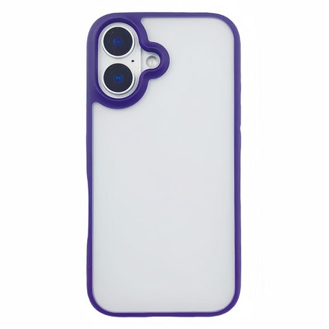 For iPhone 16 Plus Case Curved Frame PC + TPU Phone Cover Anti Drop Protection