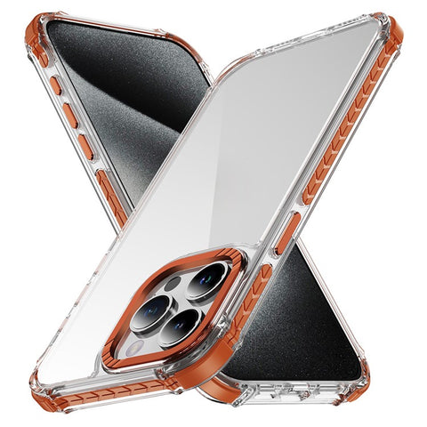 For iPhone 13 Pro Max Crystal Clear Case Airbag Anti Drop TPU + PC Phone Back Cover