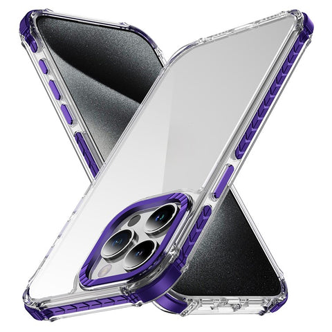For iPhone 13 Pro Max Crystal Clear Case Airbag Anti Drop TPU + PC Phone Back Cover