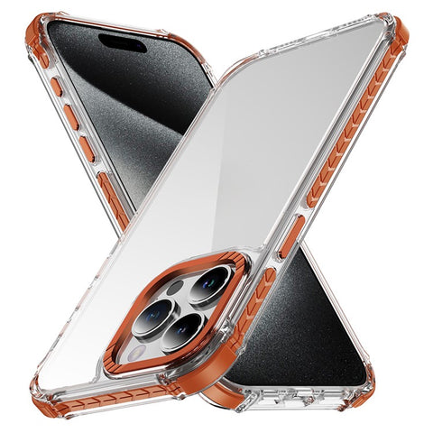 For iPhone 15 Pro Max Crystal Clear Case Airbag Anti Drop TPU + PC Phone Back Cover