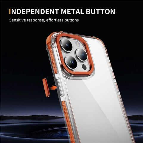 For iPhone 15 Pro Max Crystal Clear Case Airbag Anti Drop TPU + PC Phone Back Cover