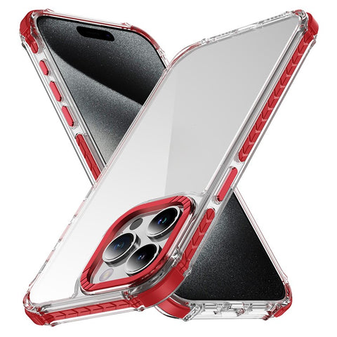 For iPhone 15 Pro Max Crystal Clear Case Airbag Anti Drop TPU + PC Phone Back Cover