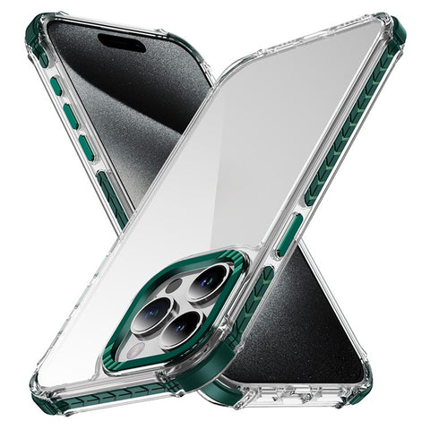For iPhone 15 Pro Max Crystal Clear Case Airbag Anti Drop TPU + PC Phone Back Cover