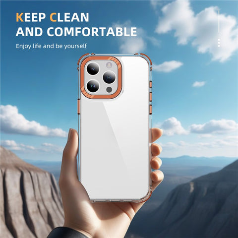 For iPhone 14 Pro Max Crystal Clear Case Airbag Anti Drop TPU + PC Phone Back Cover