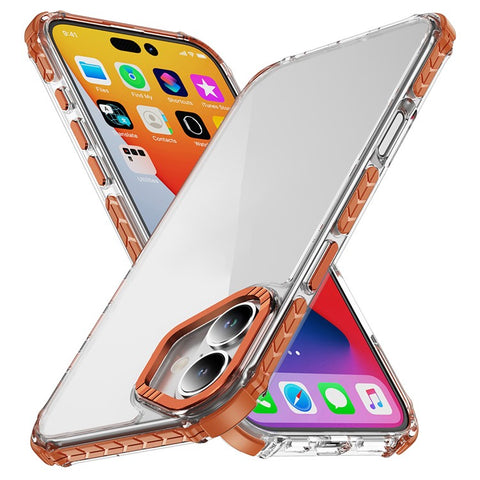 For iPhone 16 Plus Crystal Clear Case Airbag Anti Drop TPU + PC Phone Back Cover