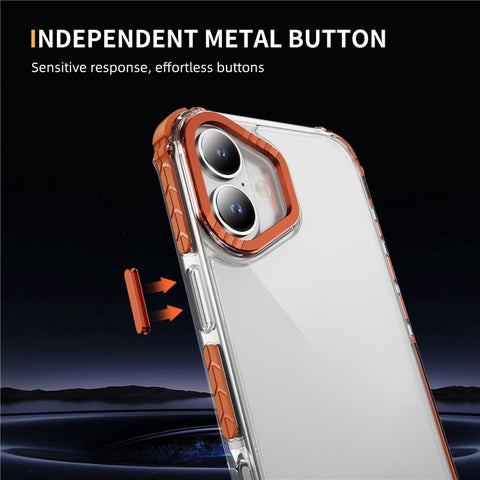For iPhone 16 Plus Crystal Clear Case Airbag Anti Drop TPU + PC Phone Back Cover