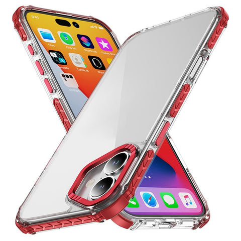 For iPhone 16 Plus Crystal Clear Case Airbag Anti Drop TPU + PC Phone Back Cover