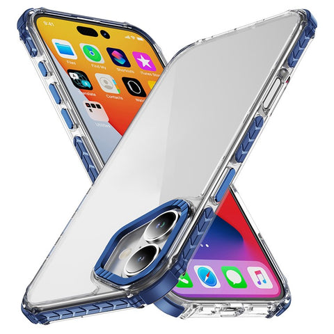 For iPhone 16 Plus Crystal Clear Case Airbag Anti Drop TPU + PC Phone Back Cover
