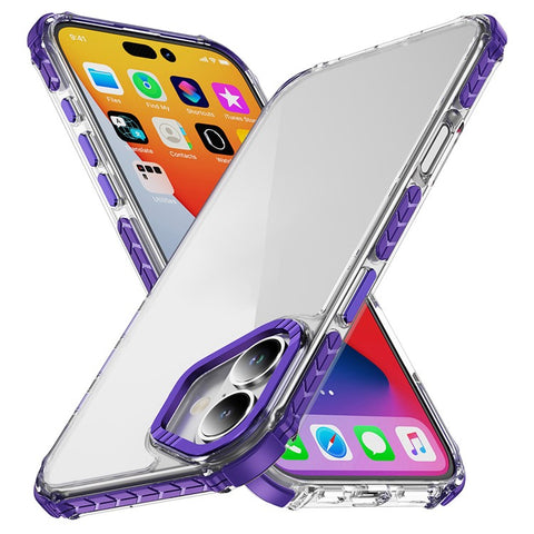For iPhone 16 Plus Crystal Clear Case Airbag Anti Drop TPU + PC Phone Back Cover