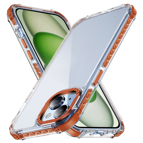 For iPhone 14 / 13 Crystal Clear Case Airbag Anti Drop TPU + PC Phone Back Cover