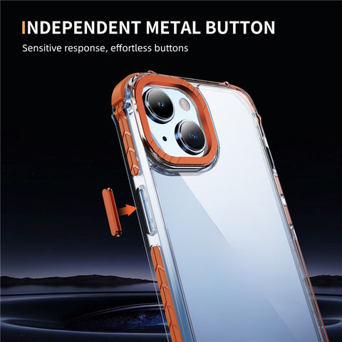 For iPhone 14 / 13 Crystal Clear Case Airbag Anti Drop TPU + PC Phone Back Cover