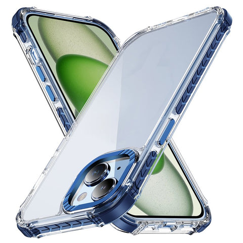 For iPhone 14 / 13 Crystal Clear Case Airbag Anti Drop TPU + PC Phone Back Cover