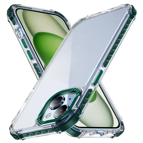 For iPhone 14 / 13 Crystal Clear Case Airbag Anti Drop TPU + PC Phone Back Cover