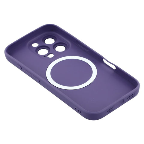 For iPhone 16 Pro Max Case Compatible with MagSafe Liquid Silicone Phone Cover with Tempered Glass Lens Protector