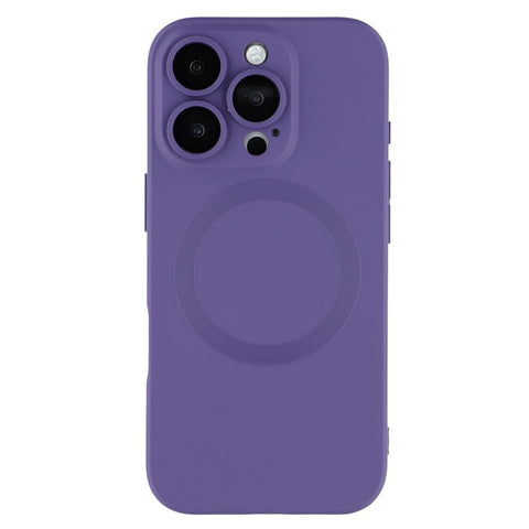 For iPhone 16 Pro Case Compatible with MagSafe Liquid Silicone Phone Cover with Tempered Glass Lens Protector