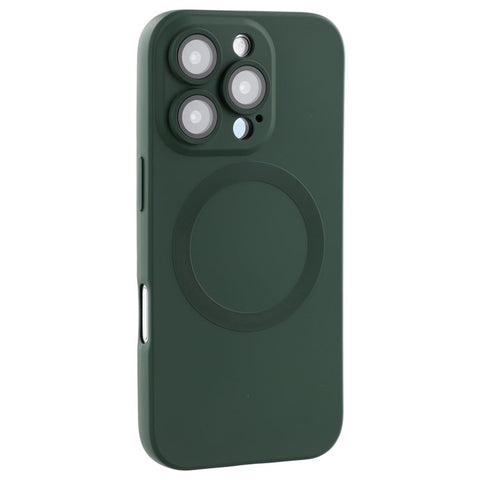For iPhone 16 Pro Case Compatible with MagSafe Liquid Silicone Phone Cover with Tempered Glass Lens Protector