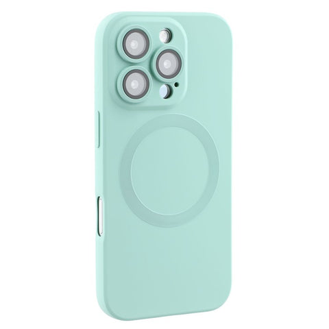 For iPhone 16 Pro Case Compatible with MagSafe Liquid Silicone Phone Cover with Tempered Glass Lens Protector